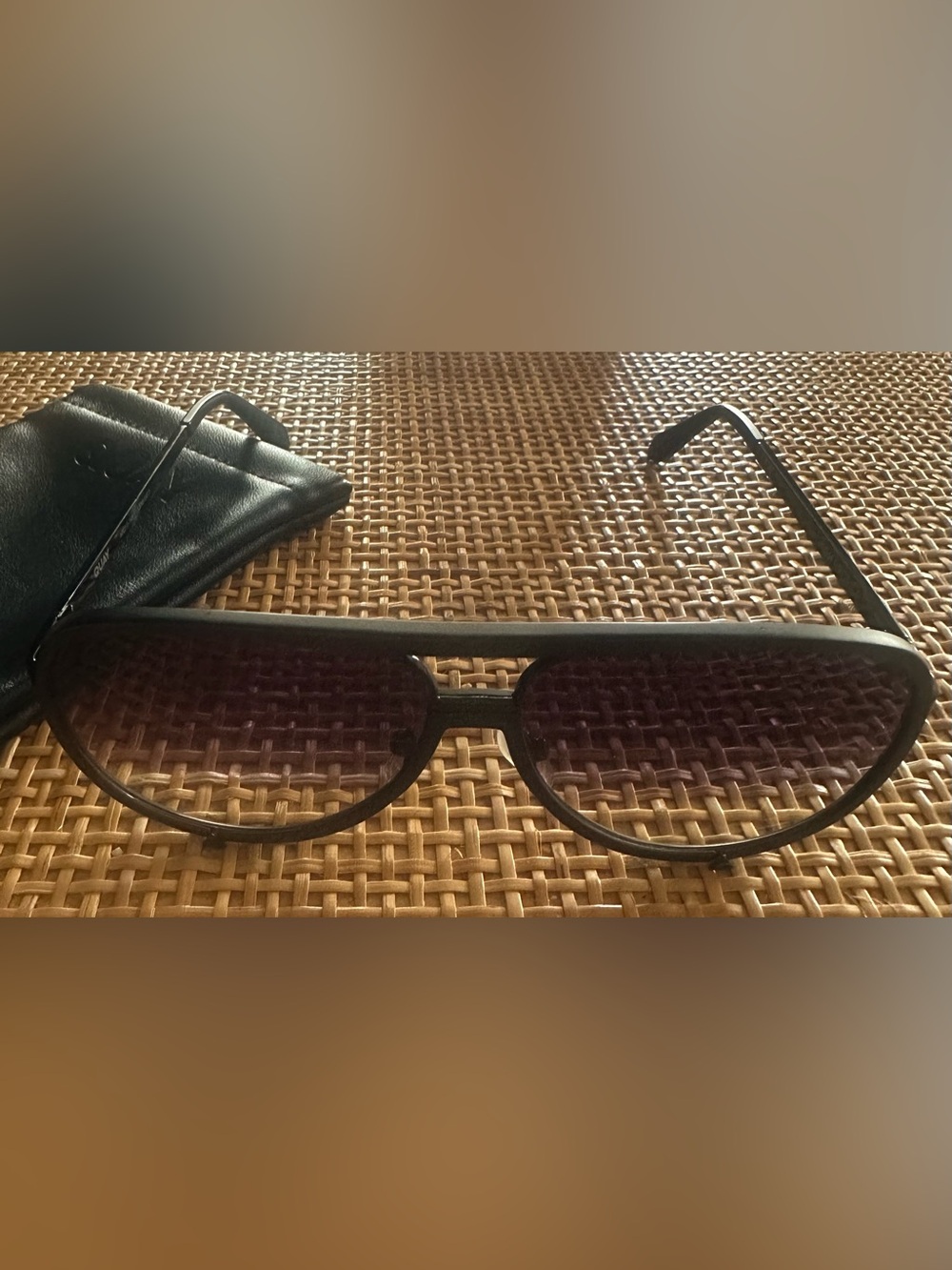 Quay Australia Black Matte Round High Profile Sunglasses Black Fade Lens